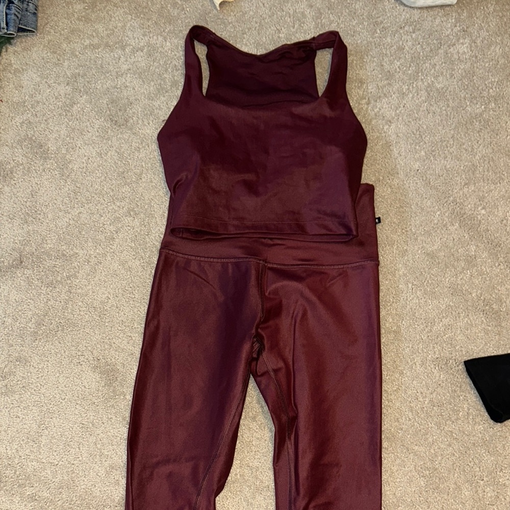 Women's Burgundy workout set
